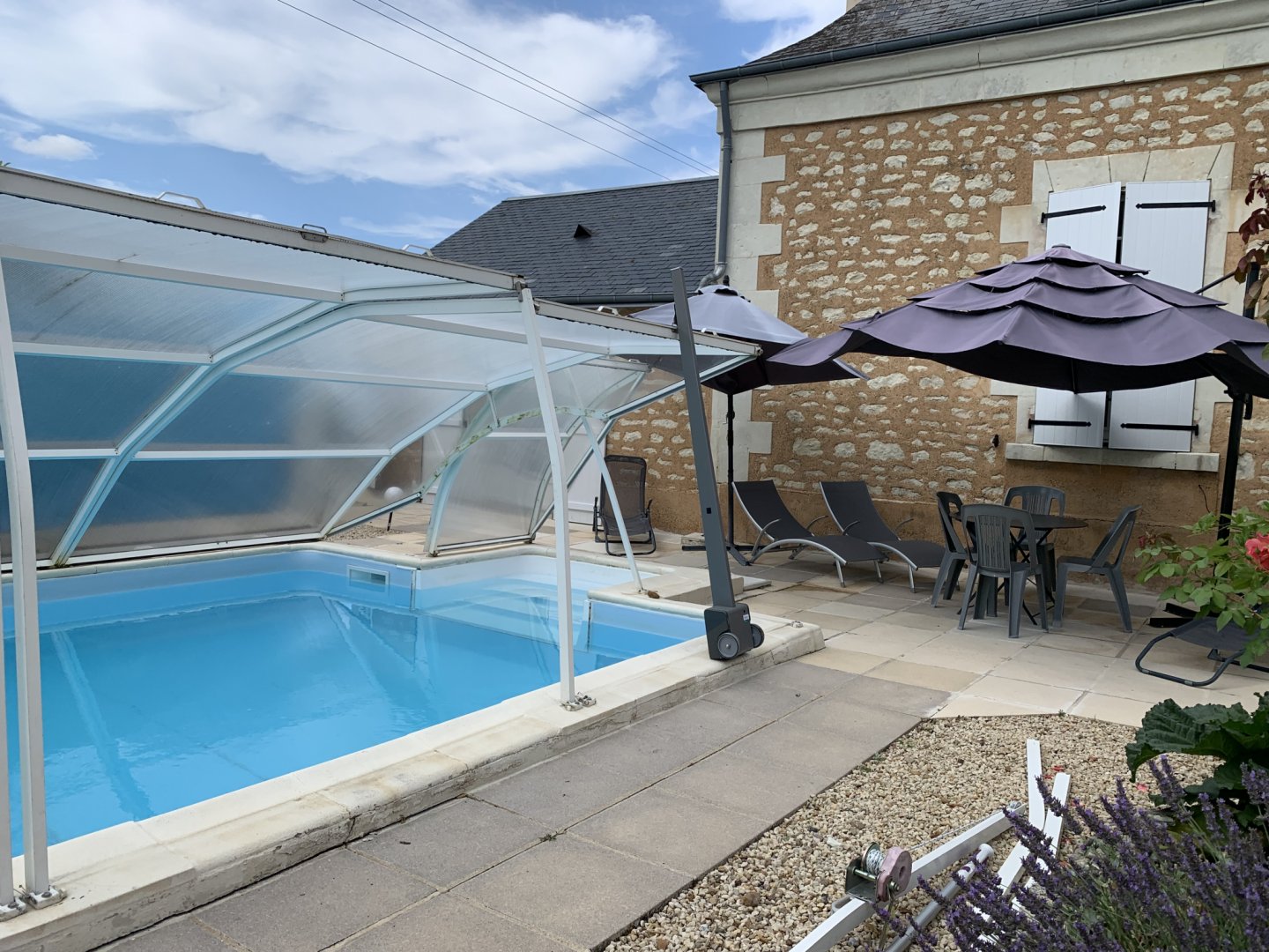Accès piscine chauffée